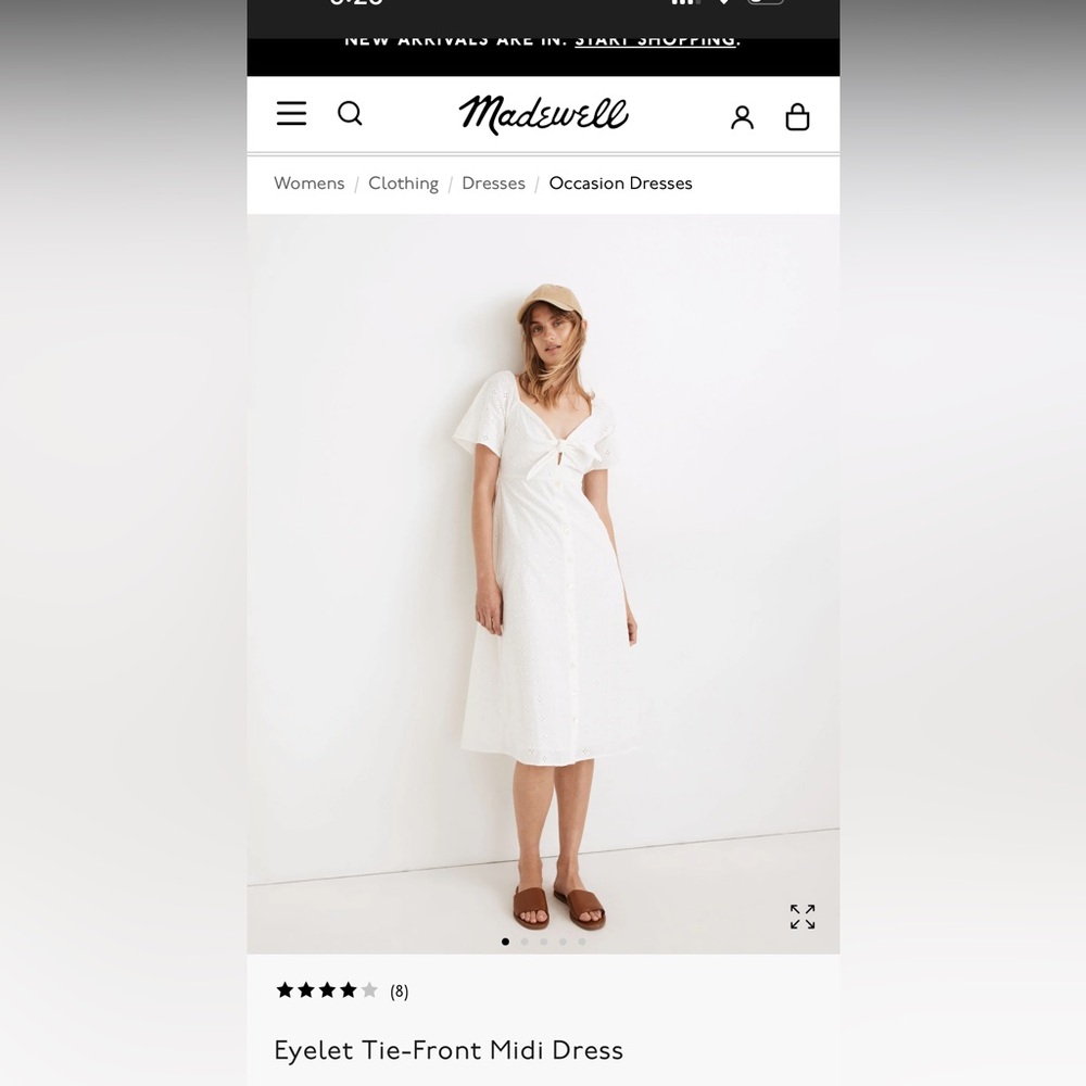 Madewell - Eyelet Tie-Front Midi Dress